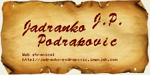 Jadranko Podrapović vizit kartica